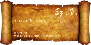 Szele Viktor névjegykártya